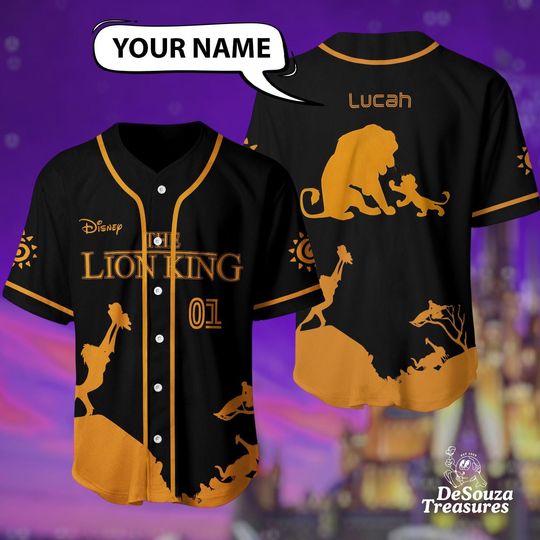 Discover Personalized Lion King Disney Baseball Jersey  Custom Name Lion King Jersey  Matching Family Disney Trip Shirt for Adult & Kids