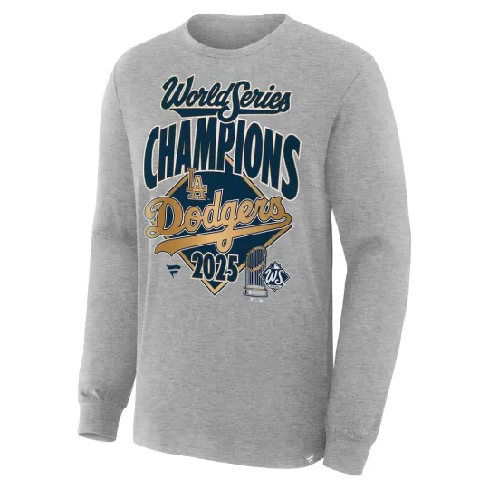 Discover 2025 World Series Champions Locker Long Sleeve Shirt Dodgers Steel