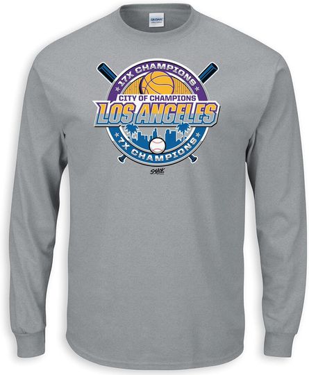 Discover Los Angeles Baseball Fans 3D Long Sleeve Shirt City of Champions