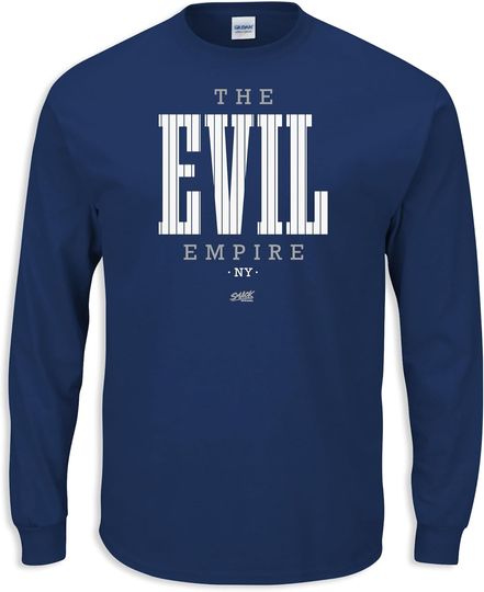 Discover 3D Long Sleeves Evil Empire T-Shirt for New York Baseball Fans