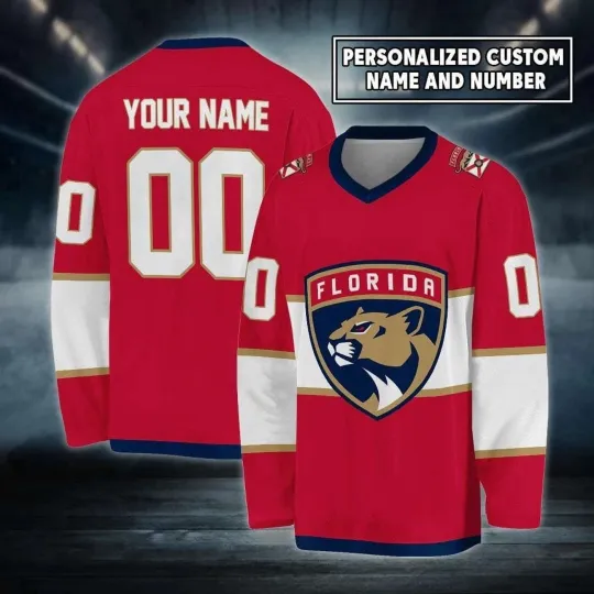 Discover HOT! Personalized Florida Panther Hockey Shirt, Hockey Team AOP Gift Fan-Made