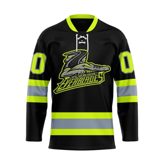 Discover Personalized Florida Everblades Firefighters Lace Hockey Shirt Men's Fan Gear