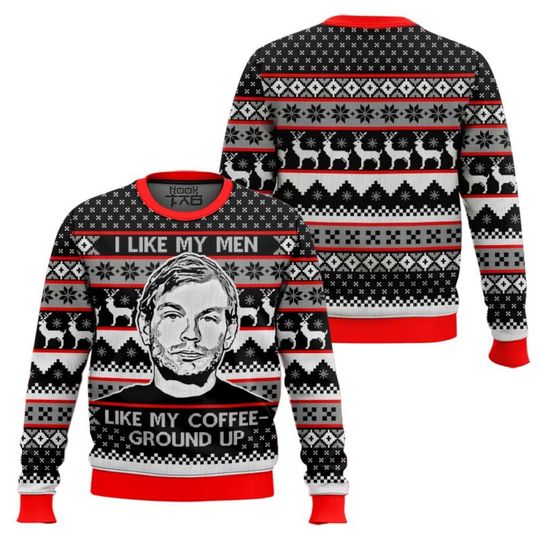 Discover Christmas Ugly Sweater Funny Dark Creative Snowflake Deer Holiday Pattern Christmas Gift Personalized Winter Cool Sweater