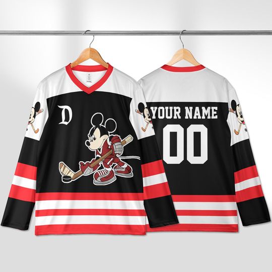 Discover Mickey Mouse Hockey Jersey, Disney Mickey Hockey Jersey, Disney Mickey Hockey Fan Lover Gift, Family Vacation Matching Outfit
