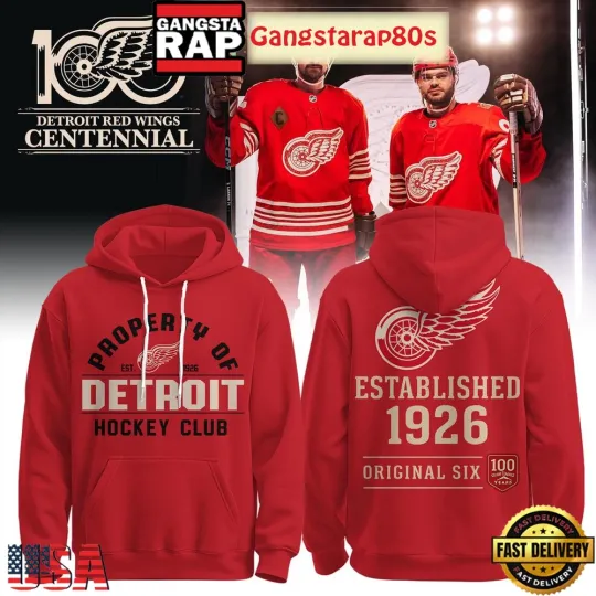 Discover Detroit Red Wing Centennial 100 Years Unisex Hoodie