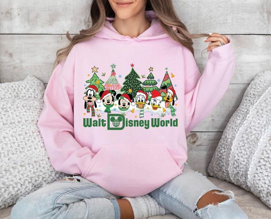 Discover Vintage Walt Disney World Christmas Hoodie, Retro Disney Farm Fresh Hoodie, Disney Christmas Family Hoodie, Best Disney Holiday Hoodie