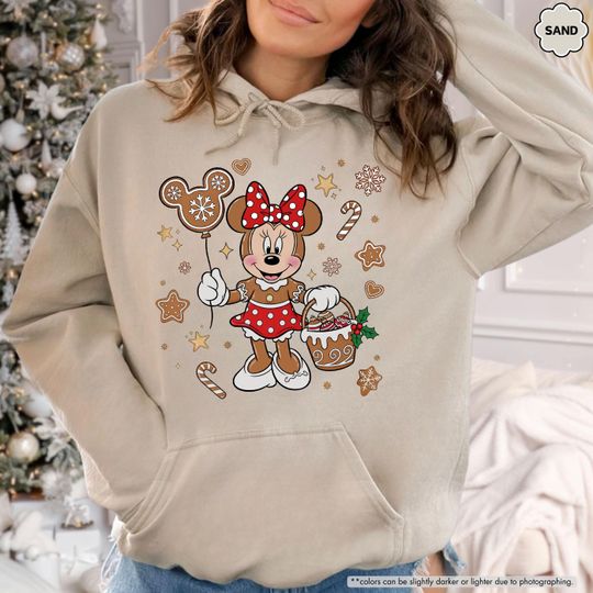 Discover Minnie Gingerbread Sweatshirt, Disney Christmas Hoodie, Disney Holiday Gift For Women, Xmas Baking Sweater, Disneyland Vacation Hoodie