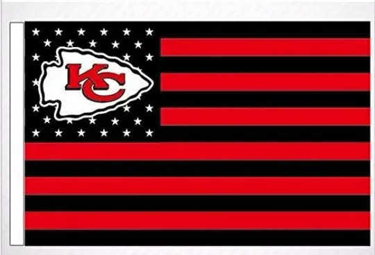 Kansas City Chiefs 3x5 Foot American Flag Banner New