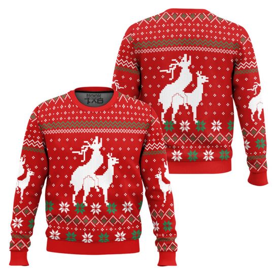 Discover Raindeers Love Funny Ugly Christmas Sweater Funny Holiday Party Pullover Novelty Oversized Sweater for Men Women Xmas Gift 2026