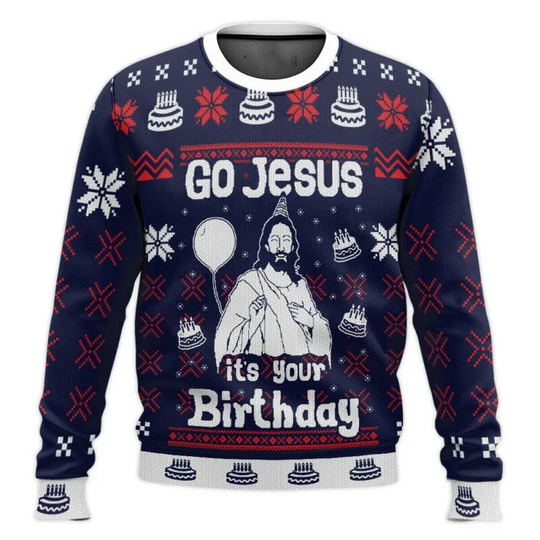 Discover Merry Christmas and Happy birthday! Jesus 2026 new fashionable men's sweaters, street hip-hop, and women's couple sportswear