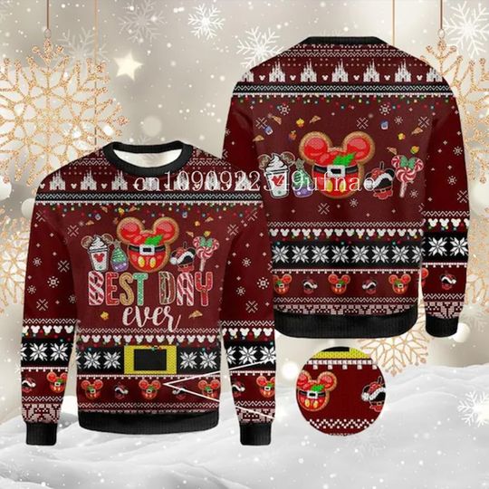 Discover 2025Disney  Christmas Sweater Men's Womens 3d Ugly Sweater Mickey Ugly Christmas Sweater Anime Xmas Gifts Sweater