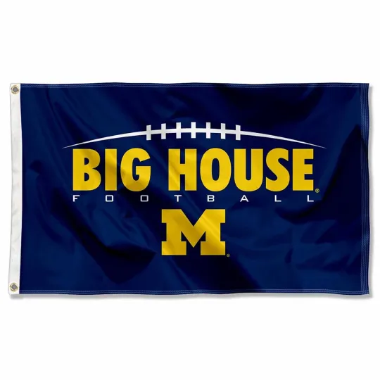 Discover Michigan Wolverines Football 3x5 ft College NCAA House Flag