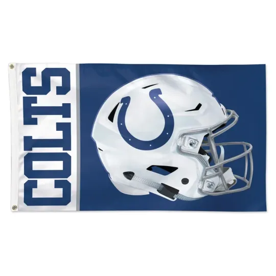 Discover Indianapolis Colts Helmet Flag Football Fan Banner