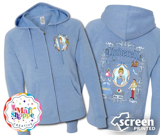 Discover Cinde Coquette Dream is a Wish Zip Up Hoodie Jacket Disney World Disneyland Vacation Sweatshirt