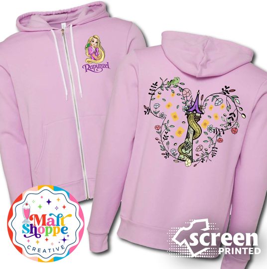 Discover Rapunzel Best Day Ever Lost Princess Zip Up Hoodie Jacket Disney World Disneyland Vacation Sweatshirt