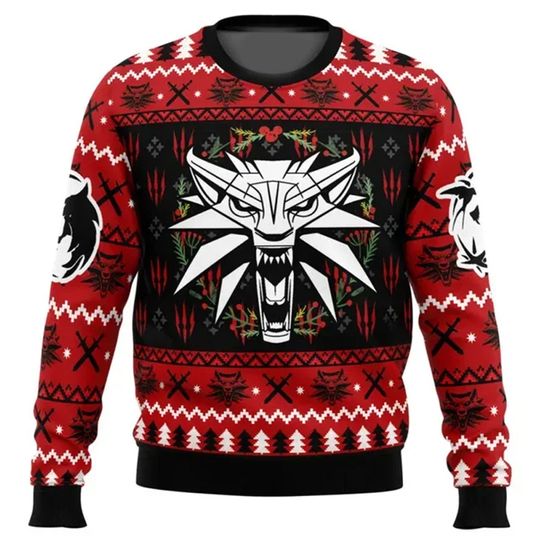 2026 Autumn/Winter Christmas Monster Wizard Ugly Christmas Sweater Men's Hoodie Christmas Party Gift XXS-6XL