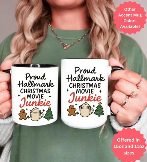 Discover Hallmark Christmas Movie Mug Retro Christmas Decor Proud Hallmark Christmas Movie Junkie Mug Xmas Tree Coffee Cup