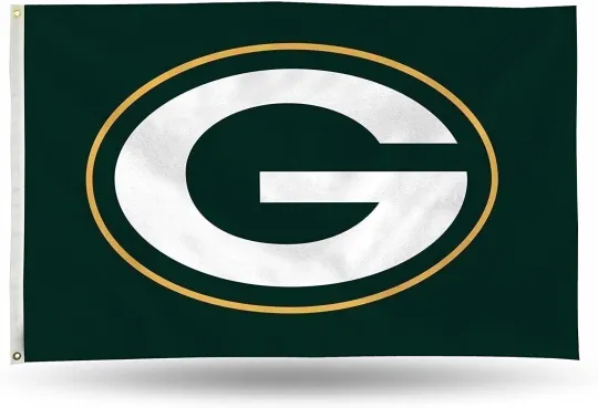 Green Bay Packers Feet House Flag Banner with Logo Design and Metal Grommets