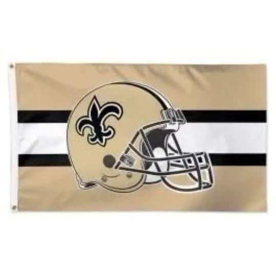 New Orleans Saints Feet House Flag Banner with Helmet Design and Metal Grommets