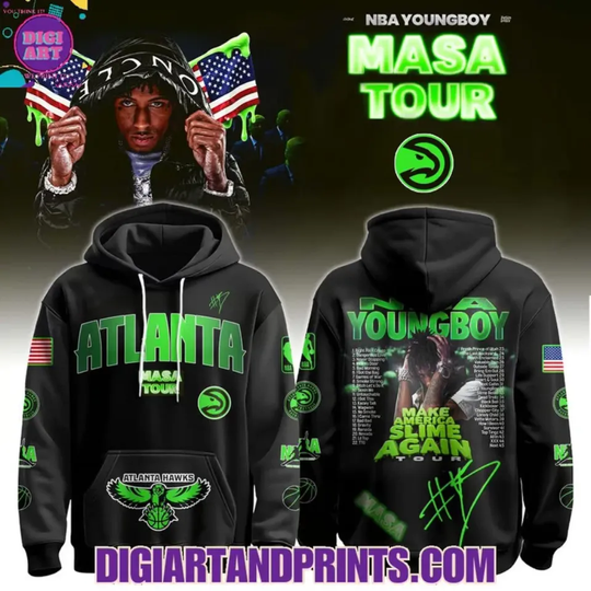 Discover Young Boy Masa Tour 2025 Hawks Hoodie, Gift For Fans, Christmas Gift