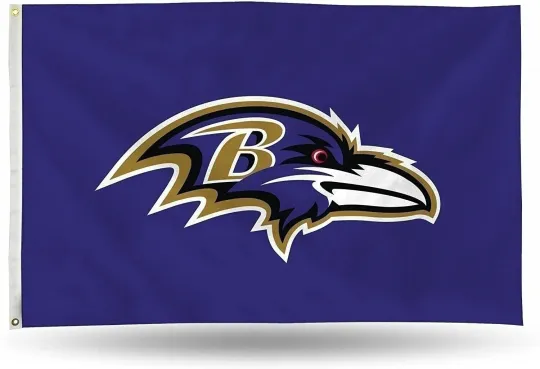 Baltimore Ravens Premium 3x5 Feet Flag Banner, Logo Design, Metal Grommets,...