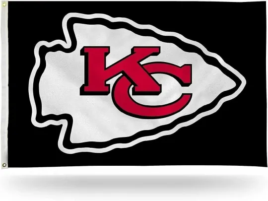 Discover Kansas City Chiefs Premium 3x5 Flag Banner Black Design Metal Grommets...
