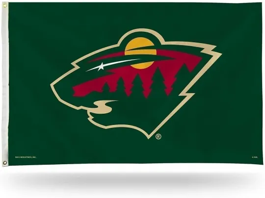 Discover Minnesota Wild Premium 3x5 Feet Flag Banner, Logo Design, Metal Grommets,...