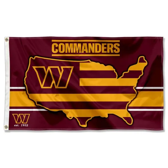 Washington Commanders 3x5 ft Football Team Flag - House Flag for Home Decor