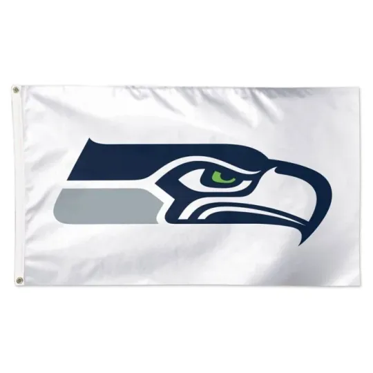 Seattle Seahawks Football Fan Flag ft White Banner for Home & Living Decor