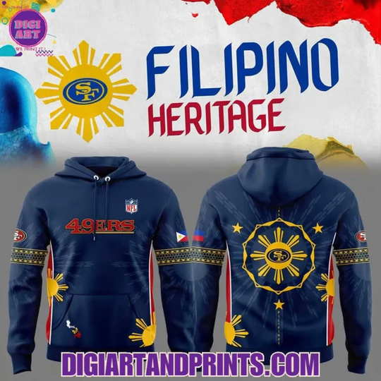 Discover Filipino Heritage 2025 49.ers Navy Hoodie, Gift For Fans, Christmas Gift