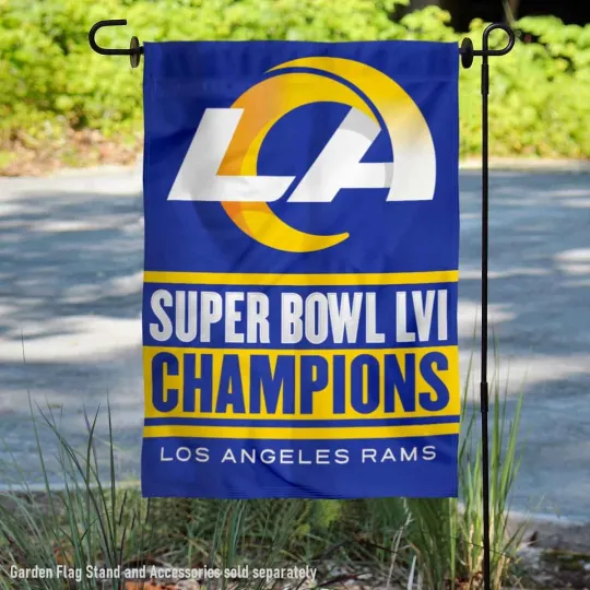 Los Angeles Rams Super Bowl LVI Garden Flag Double Sided