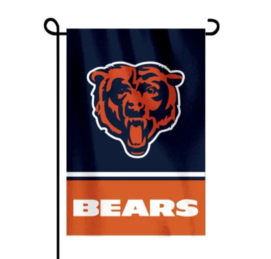 Chicago Bears Garden Flag 12x18 Double Sided Yard Hanging Flag