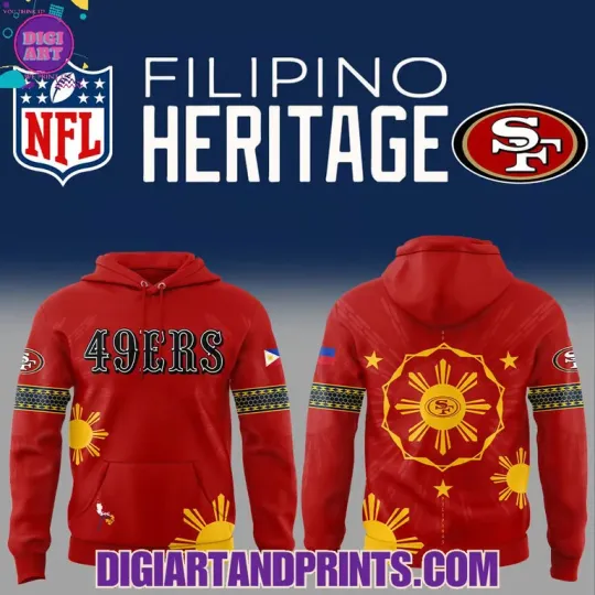 Discover Filipino Heritage 2025 49.ers Red Hoodie, Gift For Fans, Christmas Gift