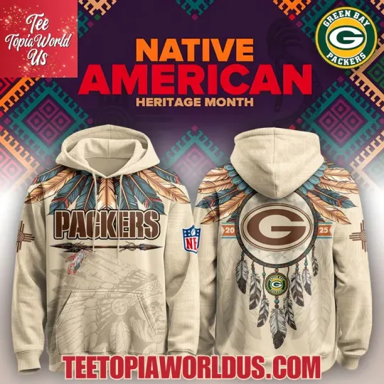 P@ckers Native American Heritage Month Hoodie, Gift For Fans, Christmas Gift