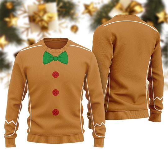 Discover Gingerbread Ugly Christmas Sweater, Funny Holiday Sweater, Xmas Gingerbread Gift For Men Women