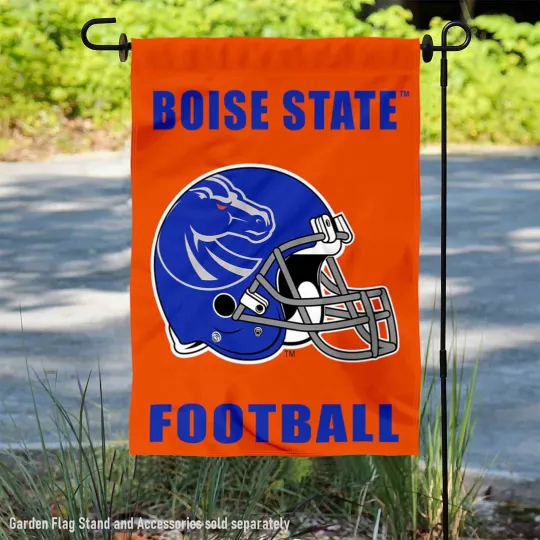 Discover Boise State Football Helmet Garden Yard Banner