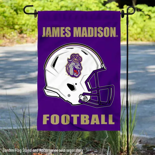 Discover James Madison Dukes Football Helmet Garden Flag and Yard Banner