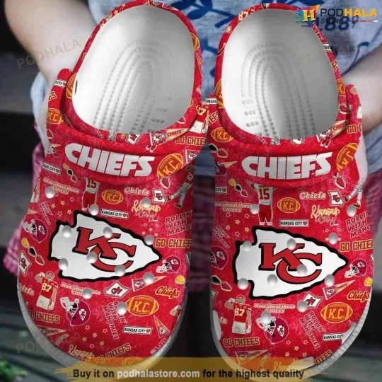 Discover Chiefs Red Football Team Clogs Shoes