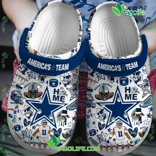 Discover Cowboys America's Team Football Clogs Shoes