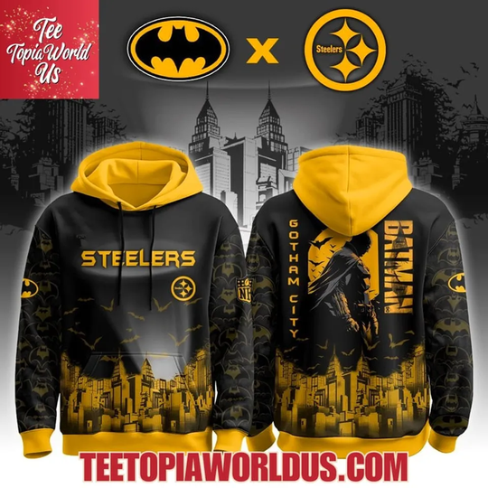 Steeler x Batman Hoodie, Gift For Fans, Christmas Gift