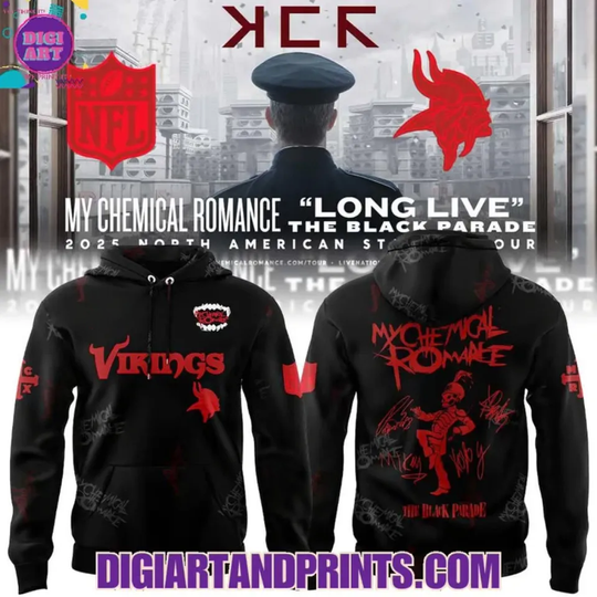 2025 Tour _The Black Parade_ My Chemical Romance x Vikings Hoodie