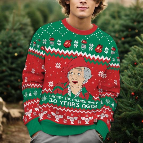 Discover Grace She Passed Away 30 Years Ago Christmas Sweater National Lampoon's Christmas Vacation Shirt Aunt Bethany Xmas Shirt Xmas Family Tee 11