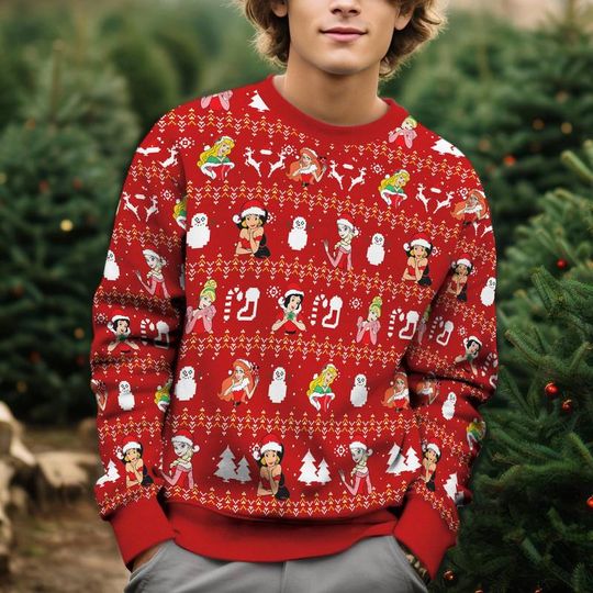 Discover Disneyland princess Christmas Sweater Mickey's Very Merry Christmas Shirt Disneyland Girl Trip Xmas Tee Family Matching Xmas Tee 07