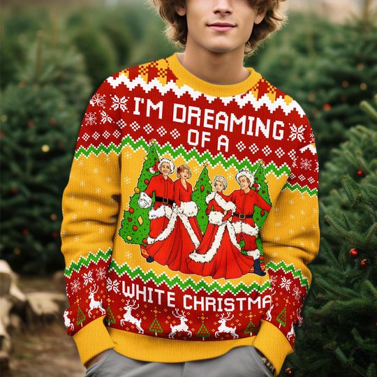 White Christmas Ugly Sweater, I'm Dreaming Of A White Christmas Shirt, Xmas 90s Movie Shirt, Christmas Song Shirt, Family Xmas Tee