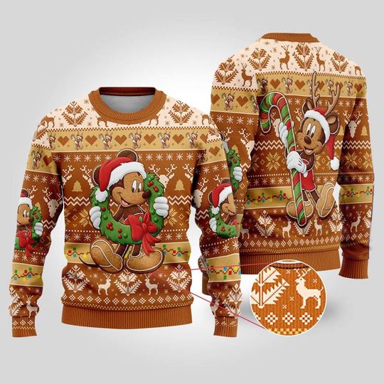 Discover Mickey Gingerbread Ugly Christmas Sweater Mickey Very Merry Christmas Shirt Disneyland Christmas Sweatshirt Matching Family Christmas Tee 02