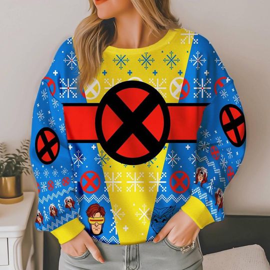 X-Men Christmas Sweater, X-Men Superhero Christmas Shirt,  Christmas 2025 For Friends Shirt, Matching Xmas Gifts 17