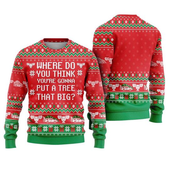 Discover Bend Over and I'll Show You Christmas Couple Matching Ugly Sweater, National Lampoon's Christmas Vacation Shirt, Family Christmas Shirt 00