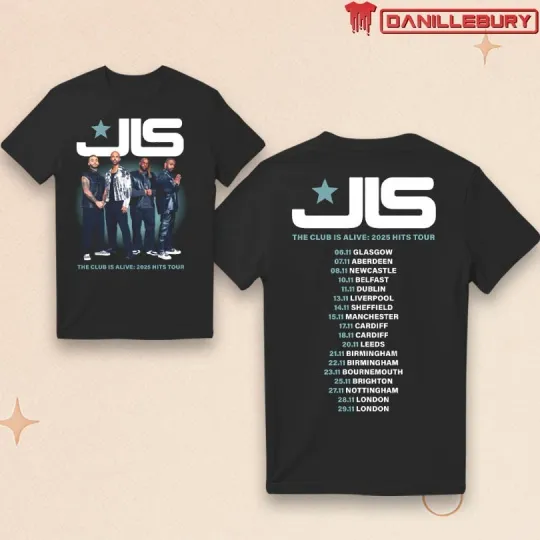 Discover JLS The Club Is Alive 2025 Dateback Tour T-Shirt