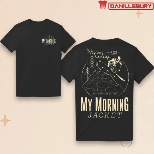 Discover My Morning Jacket Trail Map 2025 Tour Event T-Shirt