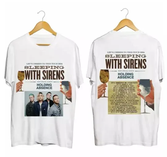 2 Sides Sleeping With Sirens Let's Cheers to This 2024 Tour T Shirt
